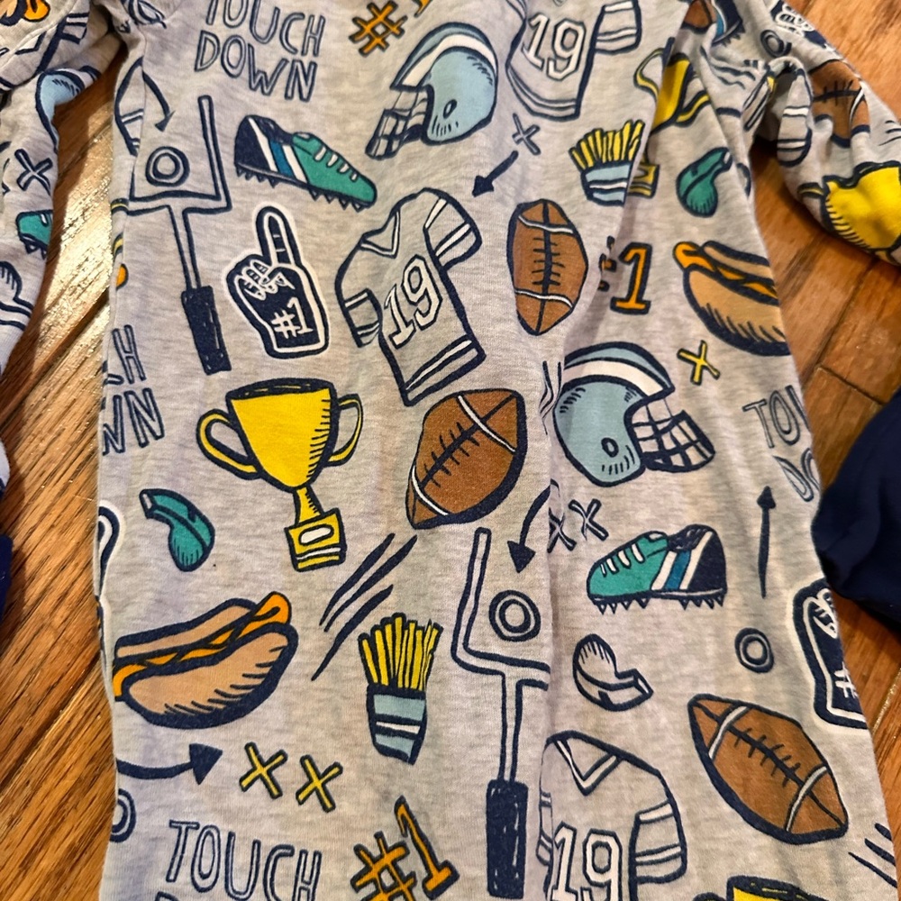 Little Sleepies Game Day Bamboo Viscose Zippy - Sz 6-12 months - Picture 4 of 4